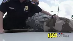 play Perverted MILF Cops Catch a Black Suspect for a Naughty Threesome